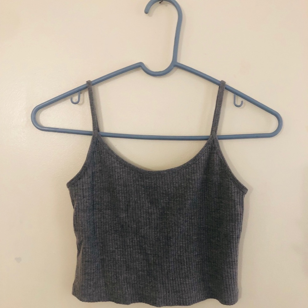🌻TOPSHOP grey crop top